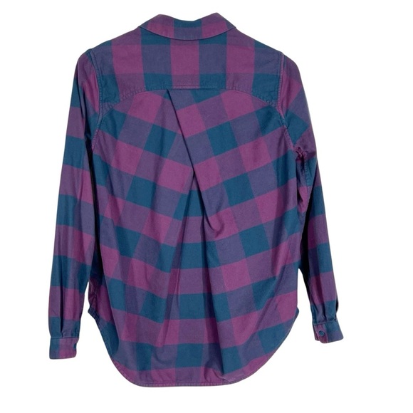 LULULEMON "Full Day Ahead" Women's button down plaid flannel shirt Size 6 - Picture 8 of 9